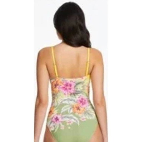Bleu Rod Beattie Paradise Yellow One Shoulder One Piece Canary Gold Swimsuit 6 - Picture 2 of 9